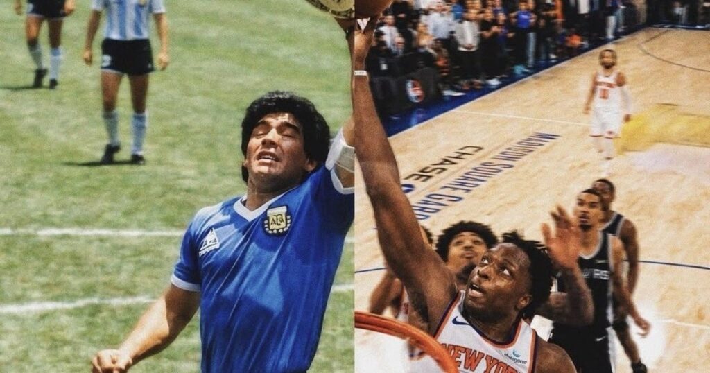 La Mano de Dios llegó a la NBA: el elogio de OG Anunoby a Maradona después de una imagen viral imagen-38