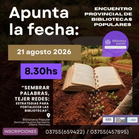 Oberá será sede del Encuentro Provincial de Bibliotecas Populares imagen-124