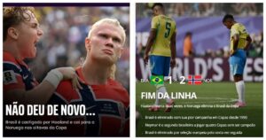 La reacción de la prensa de Brasil tras la eliminación: de «cometa Haaland» a «trágico final» La reacción de la prensa de Brasil tras la eliminación: de "cometa Haaland" a "trágico final" imagen-1