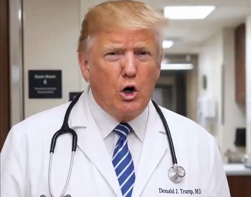 Polémica por un nuevo video de Trump con IA: se burla de figuras de Hollywood y ofrece una insólita “cura” imagen-102