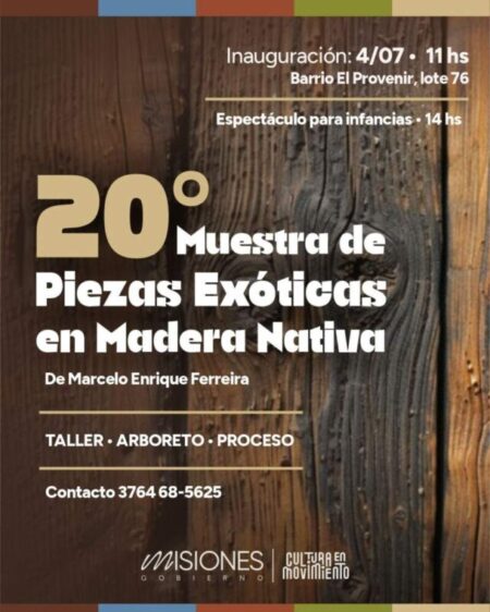 Marcelo Ferreira inaugura su 20ª Muestra de Piezas Exóticas en Madera Nativa en Posadas imagen-16