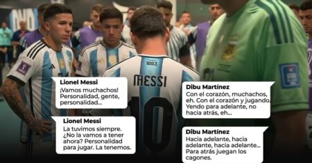El pedido de Messi y el fuerte mensaje de Dibu en el entretiempo de la final: «Para adelante, para atrás van los cagones» El pedido de Messi y el fuerte mensaje de Dibu en el entretiempo de la final: "Para adelante, para atrás van los cagones" imagen-14