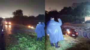 Una familia sufrió un despiste al impactar contra un raído de yerba sobre la Ruta Provincial 13 en San Vicente Una familia sufrió un despiste al impactar contra un raído de yerba sobre la Ruta Provincial 13 en San Vicente imagen-1