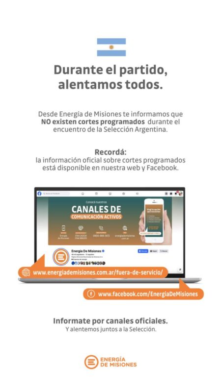 Energía de Misiones advierte sobre la circulación de comunicados falsos que buscan generar confusión Energía de Misiones advierte sobre la circulación de comunicados falsos que buscan generar confusión imagen-10