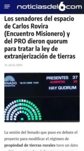 Passalacqua se quedó sin voz en el Senado Passalacqua se quedó sin voz en el Senado imagen-1