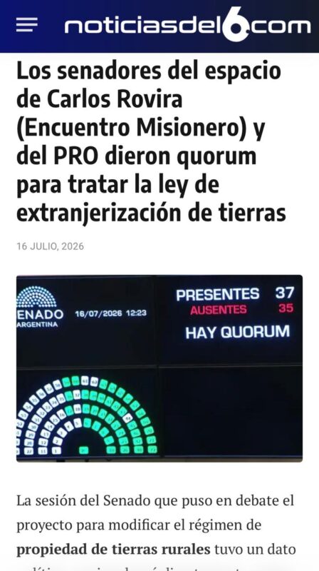 Passalacqua se quedó sin voz en el Senado imagen-14