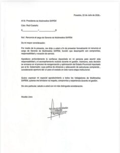 Nicolás Llera presentó su renuncia a la Gerencia de Multimedios SAPEM en el marco de la reorganización del Estado imagen-1