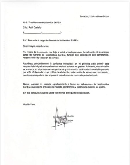 Nicolás Llera presentó su renuncia a la Gerencia de Multimedios SAPEM en el marco de la reorganización del Estado imagen-14