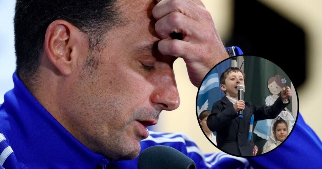 El nene que hizo emocionar a Scaloni: "No sé cuántos años tiene, si le salió de adentro es increíble" imagen-5