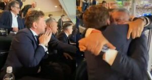 Videos: los emotivos festejos de Alejandro Domínguez y Chiqui Tapia en la clasificación de Argentina a semis imagen-2