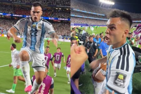 Se conoció el video en primera persona del festejo de Lautaro Martínez con los hinchas tras el gol que selló el pase a las semifinales imagen-14