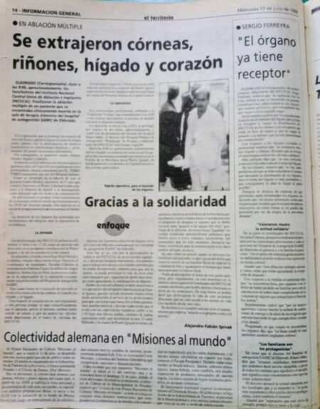 A 30 años de la primera ablación multiorgánica en Misiones, la provincia conmemora el Día del Donante de Órganos imagen-15