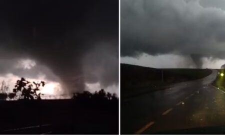 Un tornado dejó heridos y graves destrozos en el noroeste de Rio Grande do Sul a unos 80 km de Porto Xavier imagen-70