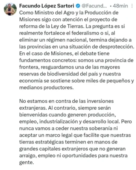 El Ministro del Agro pidió a los senadores rechazar la Ley de extranjerización de tierras El Ministro del Agro pidió a los senadores rechazar la Ley de extranjerización de tierras imagen-6