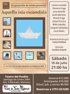 Eldorado: el grupo teatral Jardín de Gente estrena «Aquella isla escondida» en el Teatro del Pueblo imagen-8