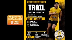 Ticket Misiones | Santo Pipó será sede de la segunda edición del Trail “Tu Vida Importa”, una carrera por la prevención y la esperanza imagen-7