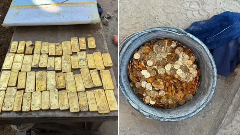Obreros descubrieron US$10 millones en lingotes y monedas de oro sepultados en las paredes de una casa en Bélgica Obreros descubrieron US$10 millones en lingotes y monedas de oro sepultados en las paredes de una casa en Bélgica imagen-105