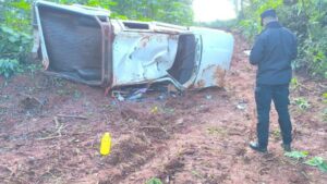 Despistó con una camioneta en la Ruta 14 y terminó hospitalizado en Dos de Mayo imagen-1