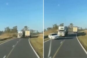 Quiso pasar a un camión en plena ruta 14 y provocó un choque múltiple: hay tres heridos imagen-4