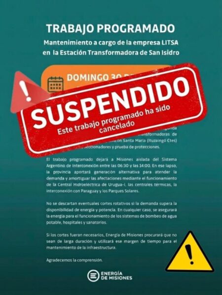 Suspendieron el mantenimiento previsto en San Isidro para este domingo imagen-136