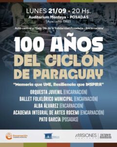 Posadas y Encarnación se encuentran en el Montoya para conmemorar los 100 años del Ciclón Posadas y Encarnación se encuentran en el Montoya para conmemorar los 100 años del Ciclón imagen-1