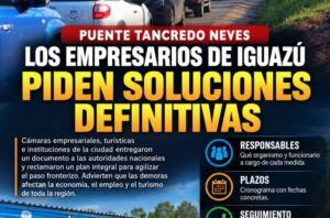 EMPRESARIOS DE IGUAZÚ RECLAMAN UNA SOLUCIÓN DEFINITIVA PARA EL PUENTE TANCREDO NEVES EMPRESARIOS DE IGUAZÚ RECLAMAN UNA SOLUCIÓN DEFINITIVA PARA EL PUENTE TANCREDO NEVES imagen-2