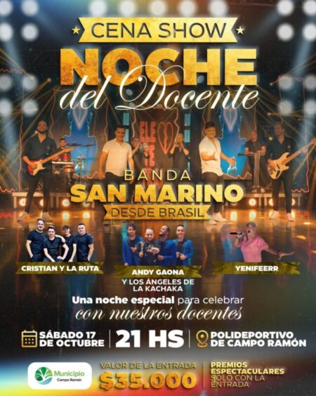 San Marino encabezará la octava edición de la Noche del Docente en Campo Ramón imagen-20
