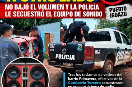 CON LA MÚSICA A OTRO LADO: NO BAJÓ EL VOLUMEN Y LA POLICÍA LE SECUESTRÓ EL EQUIPO DE SONIDO CON LA MÚSICA A OTRO LADO: NO BAJÓ EL VOLUMEN Y LA POLICÍA LE SECUESTRÓ EL EQUIPO DE SONIDO imagen-11