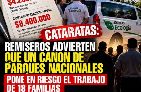 CATARATAS: REMISEROS ADVIERTEN QUE UN CANON DE PARQUES NACIONALES PONE EN RIESGO EL TRABAJO DE 18 FAMILIAS CATARATAS: REMISEROS ADVIERTEN QUE UN CANON DE PARQUES NACIONALES PONE EN RIESGO EL TRABAJO DE 18 FAMILIAS imagen-71