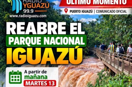 ÚLTIMO MOMENT REABRE EL PARQUE NACIONAL IGUAZÚ: ESTE MARTES 13 SE NORMALIZAN LAS ACTIVIDADES EN CATARATAS imagen-71