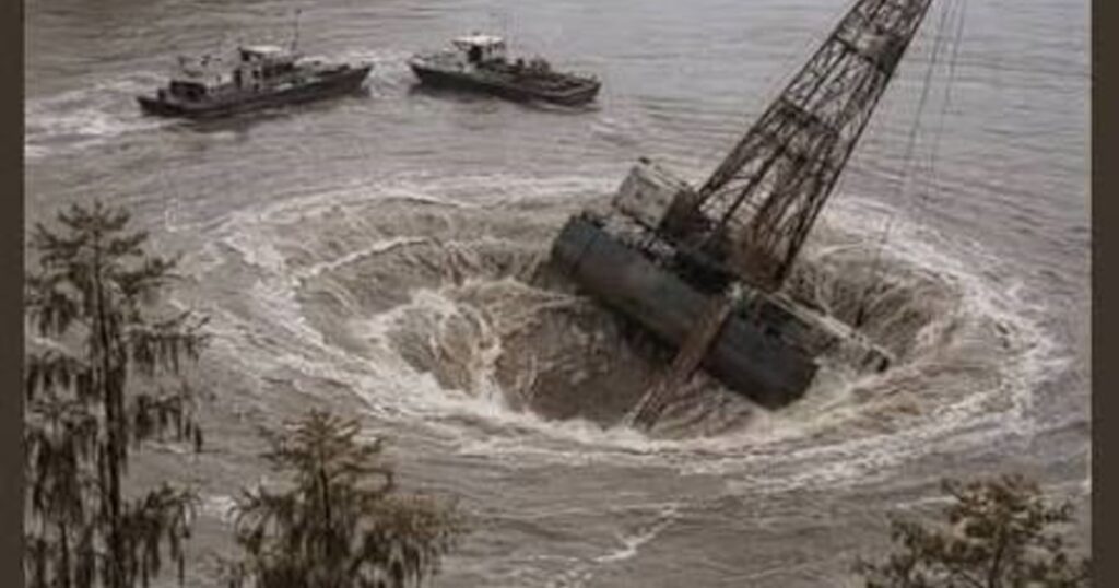 En 1980, un equipo de Texaco que perforaba sobre el lago Peigneur de Luisiana rompió una mina de sal en funcionamiento y en cuestión de horas todo el lago se drenó en el agujero, tragándose 11 barcazas e invirtiendo brevemente un canal que conducía al Golfo imagen-106