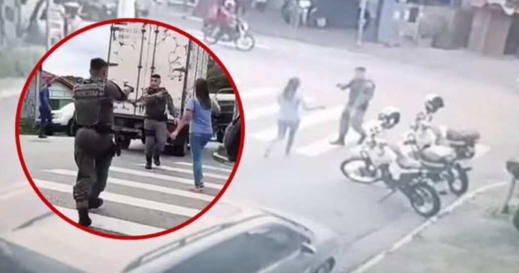 Violencia extrema en Brasil: una mujer amenazó con un cuchillo a un policía en plena calle y fue abatida de un tiro imagen-106