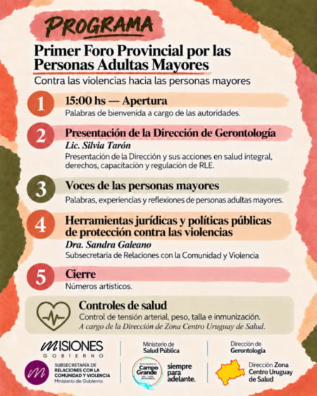 Campo Grande será sede del Primer Foro Provincial por las Personas Adultas Mayores imagen-87