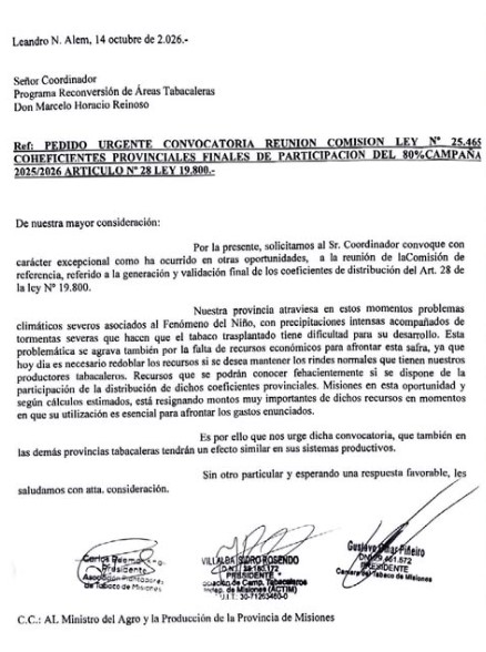 Tabacaleros de Misiones reclaman una revisión urgente de los fondos para el sector imagen-18