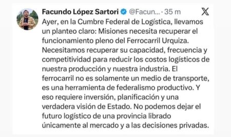 López Sartori: “Misiones necesita recuperar el funcionamiento pleno del Ferrocarril Urquiza” imagen-14