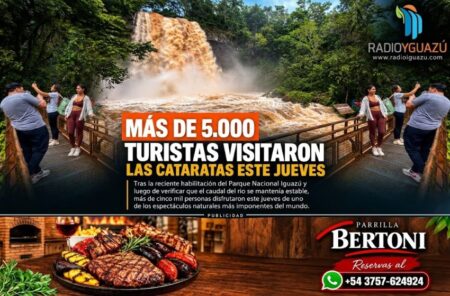 Más de cinco mil turistas visitaron las Cataratas del Iguazú este jueves tras la crecida extraordinaria del río imagen-12