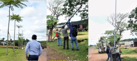 En San Javier comenzó la iluminación del acceso con recursos propios imagen-131