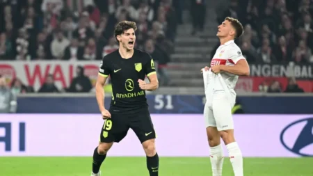 Julián Álvarez cortó su sequía con un golazo en Atlético de Madrid y marcó por la Champions League - TyC Spo... imagen-48