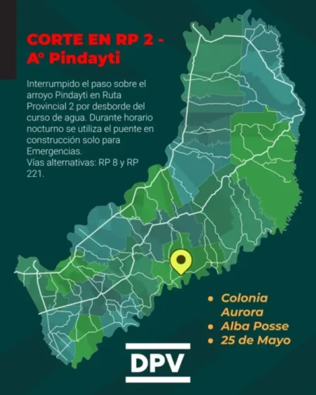Cierran el tránsito sobre el puente del arroyo Pindaytí en la ruta provincial 2 imagen-7