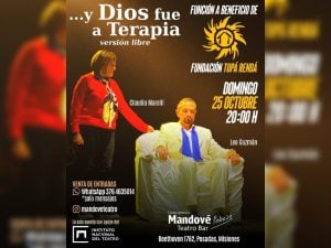 Posadas | Llega la obra “…y Dios fue a Terapia” a beneficio de la Fundación Tupá Rendá en el Centro Artístico Mandové Pedrozo Posadas | Llega la obra “…y Dios fue a Terapia” a beneficio de la Fundación Tupá Rendá en el Centro Artístico Mandové Pedrozo imagen-6